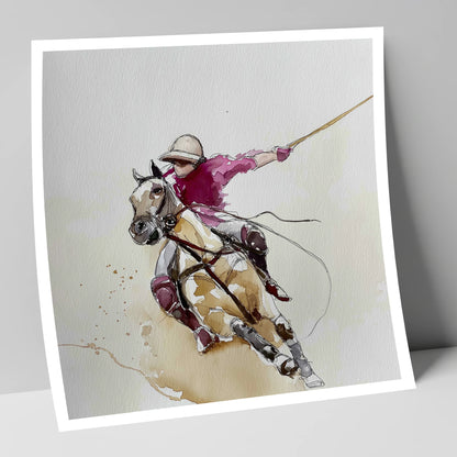 The Decisive Swing polo horse art print