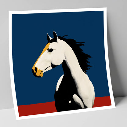 Vibrant Graphic Profile horse portrait art print