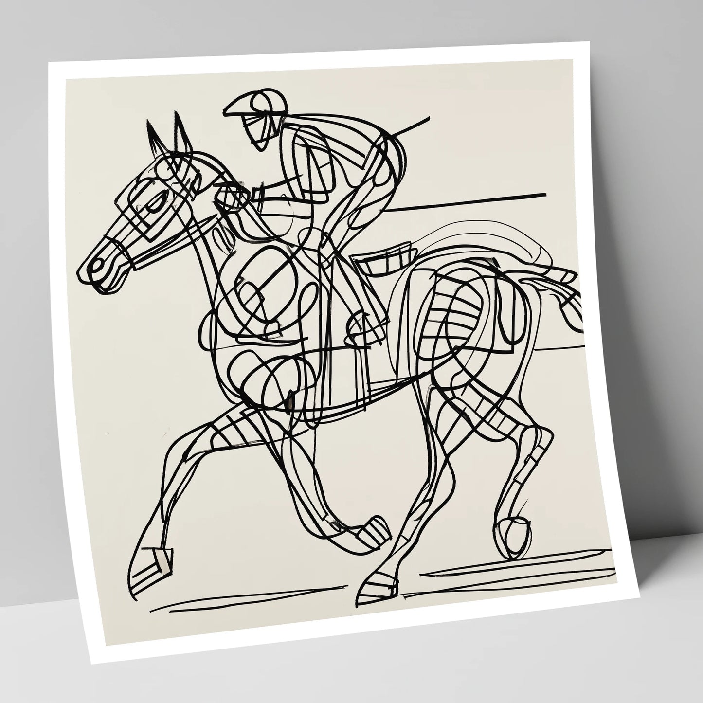 Linear Racing Form racing horse art print