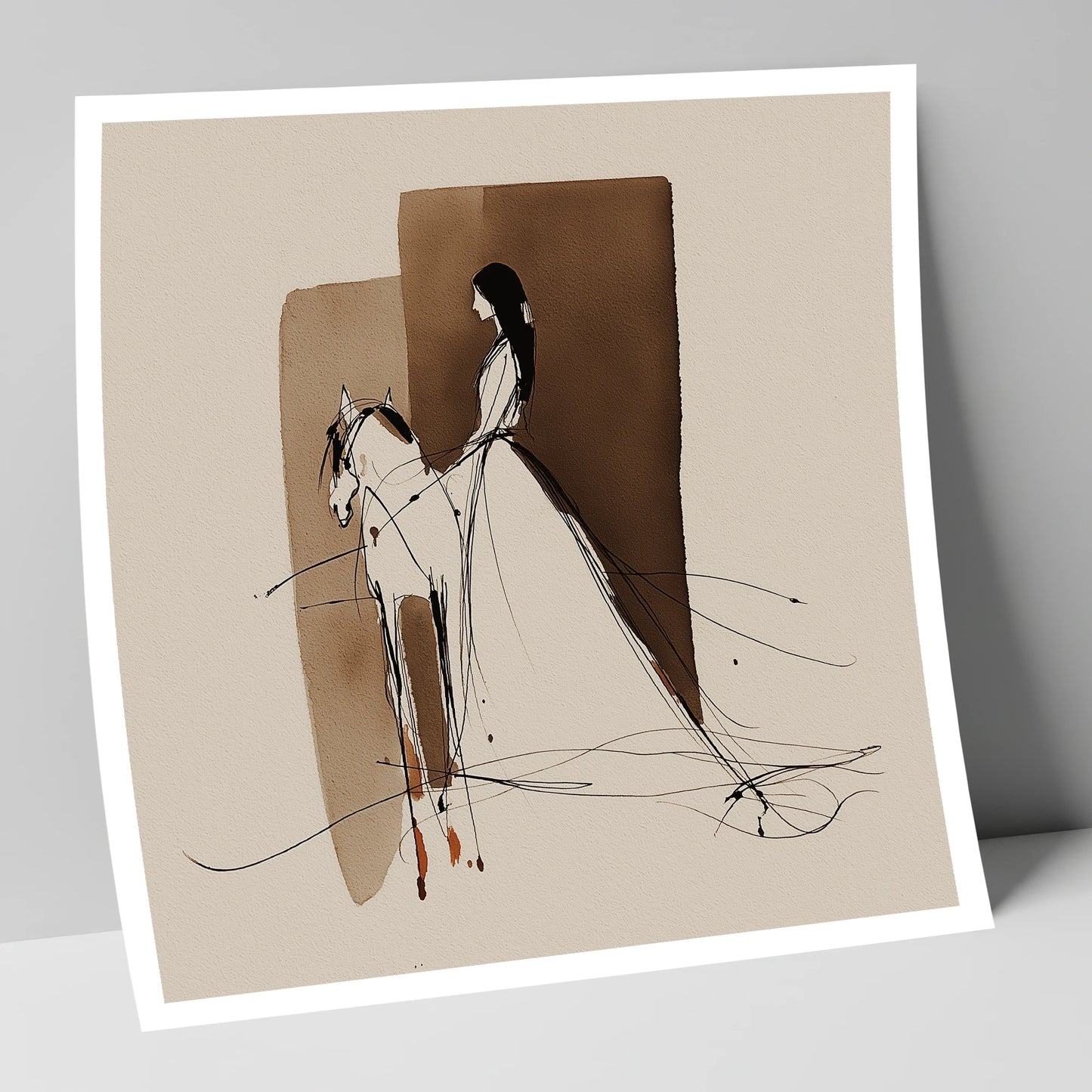 Ethereal Harmony horse & rider art print