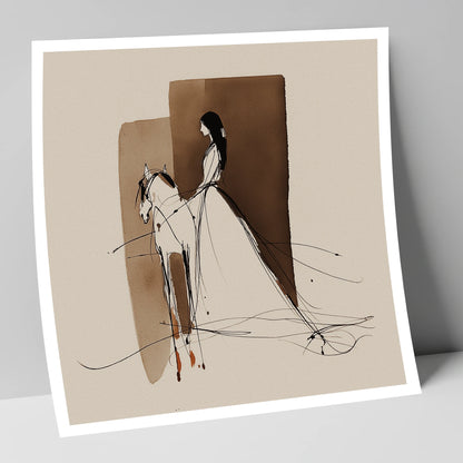 Ethereal Harmony horse & rider art print