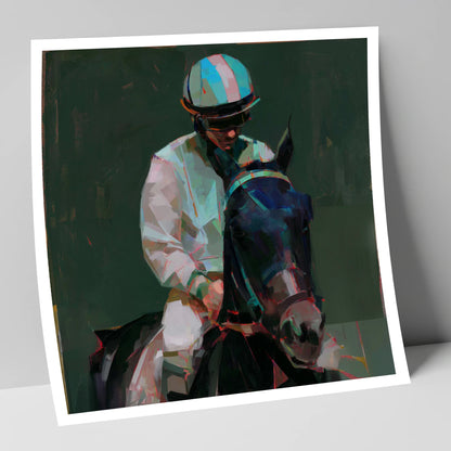 Pre-Race Focus racing horse art print