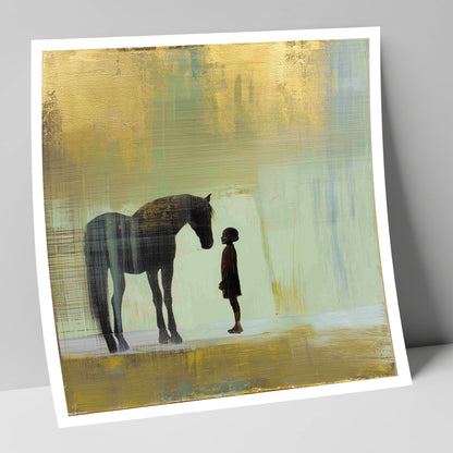 A Quiet Understanding horse & rider art print