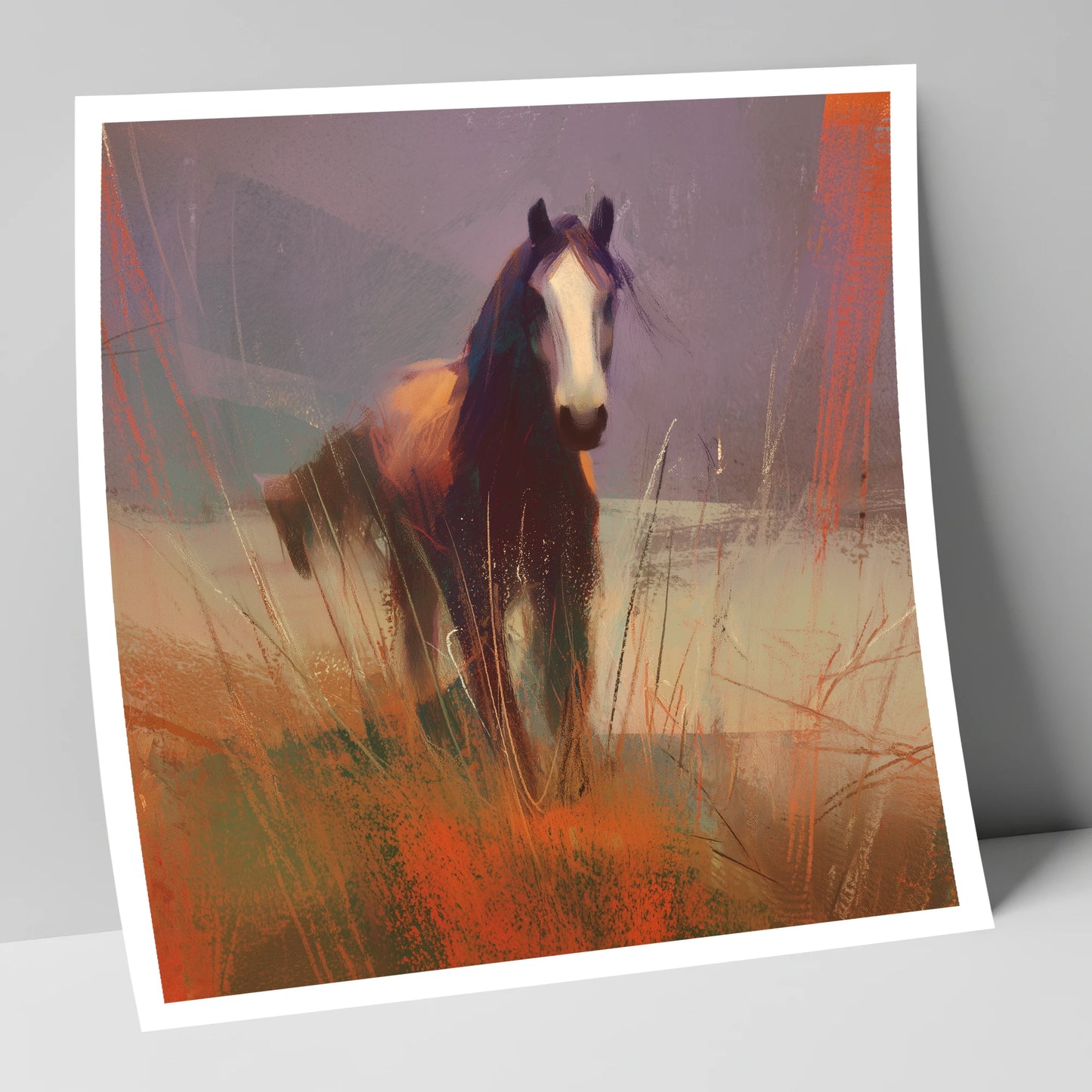 Autumn Sienna Portrait wild horses art print