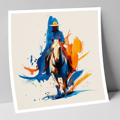 Frontier Spirit in Motion western horse art print