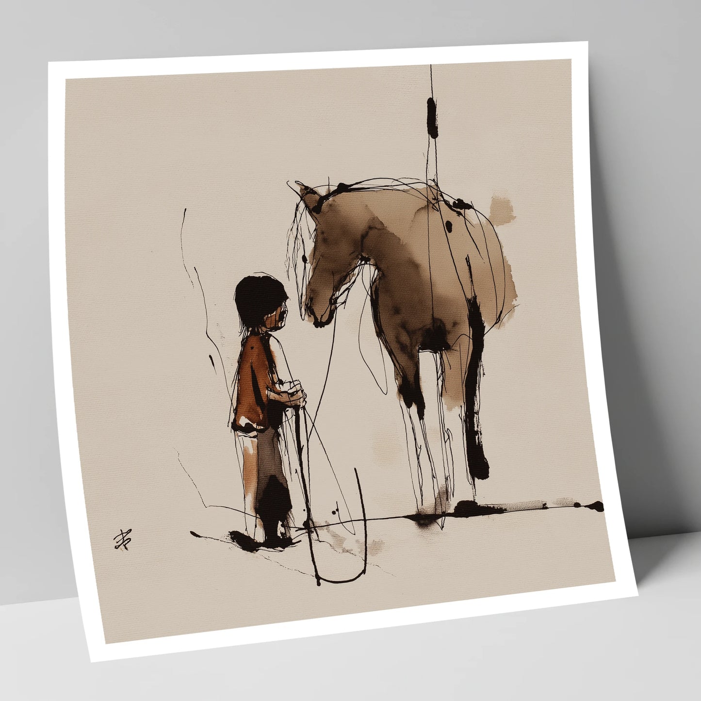 The Silent Bond horse & rider art print