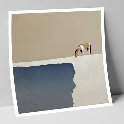 The Quiet Expanse horse landscape art print