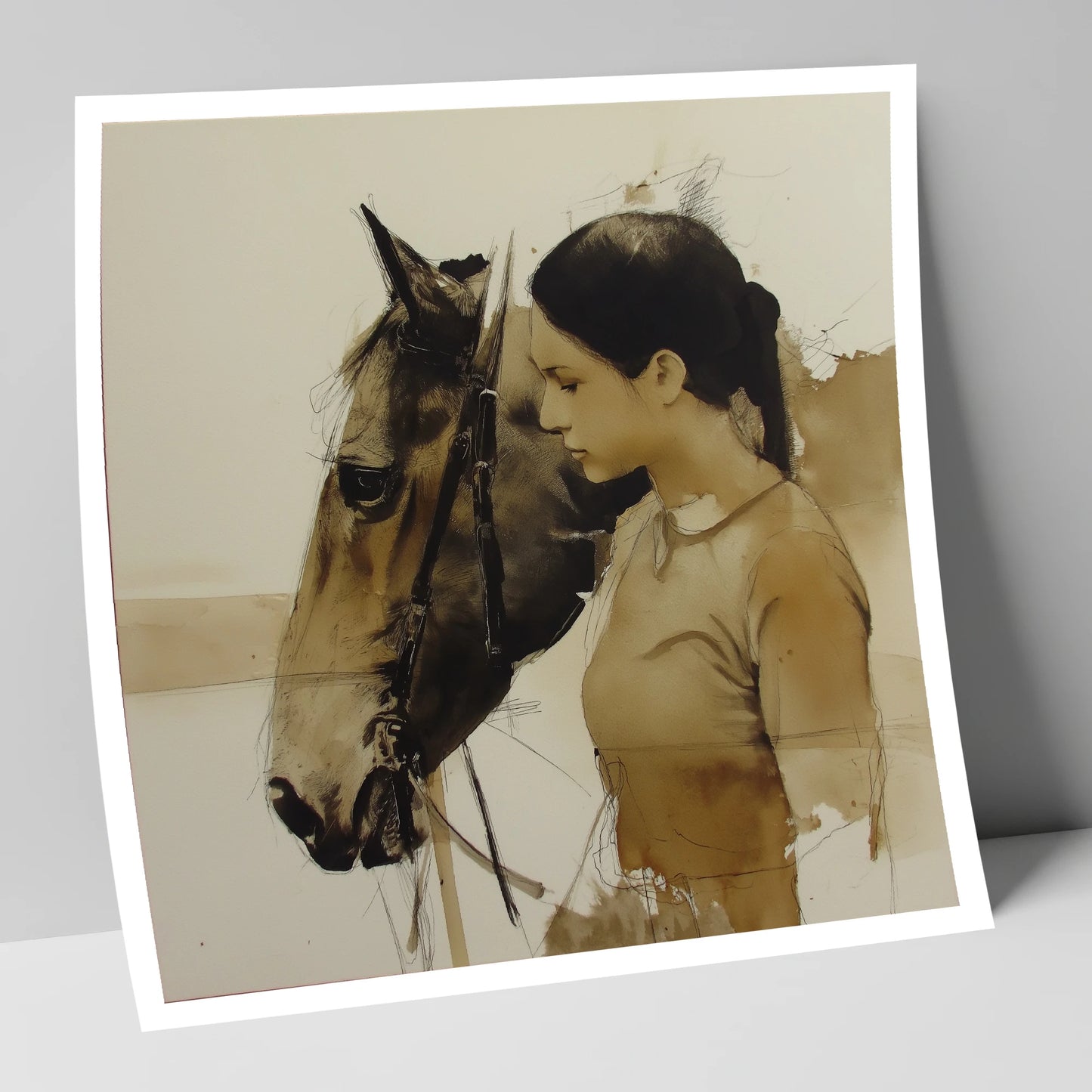 Unspoken Harmony horse & rider art print