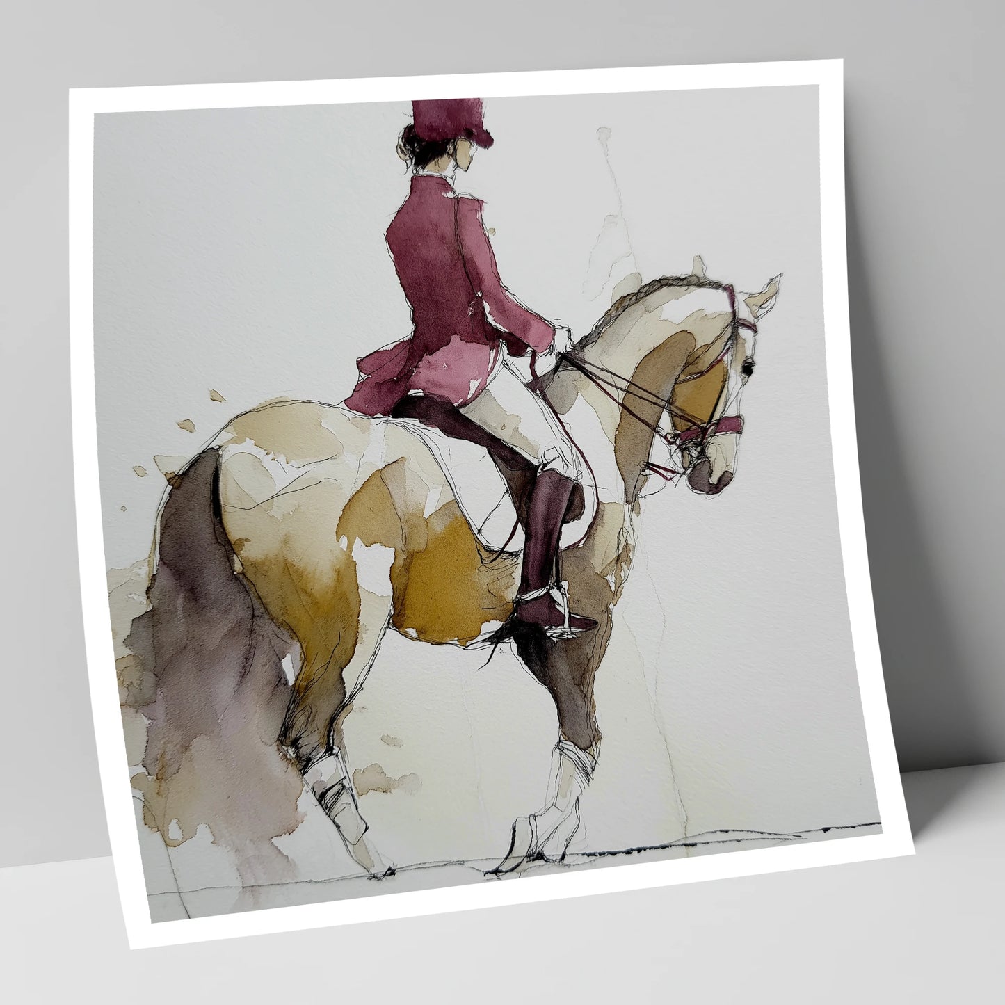 The Collected Frame dressage horse art print