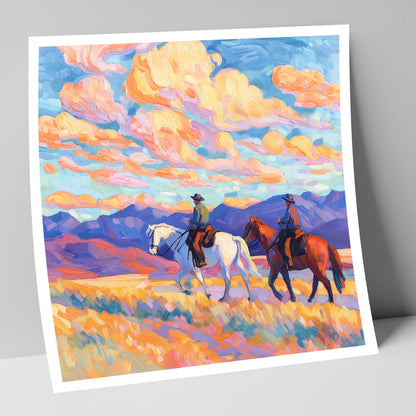 Painted Horizon Riders horse landscape art print