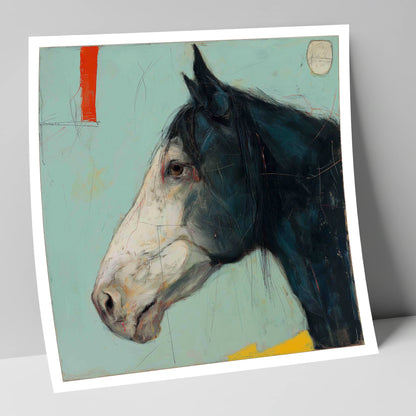 Abstract Equine Profile horse portrait art print