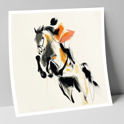 Amber Flight show jumping horse art print