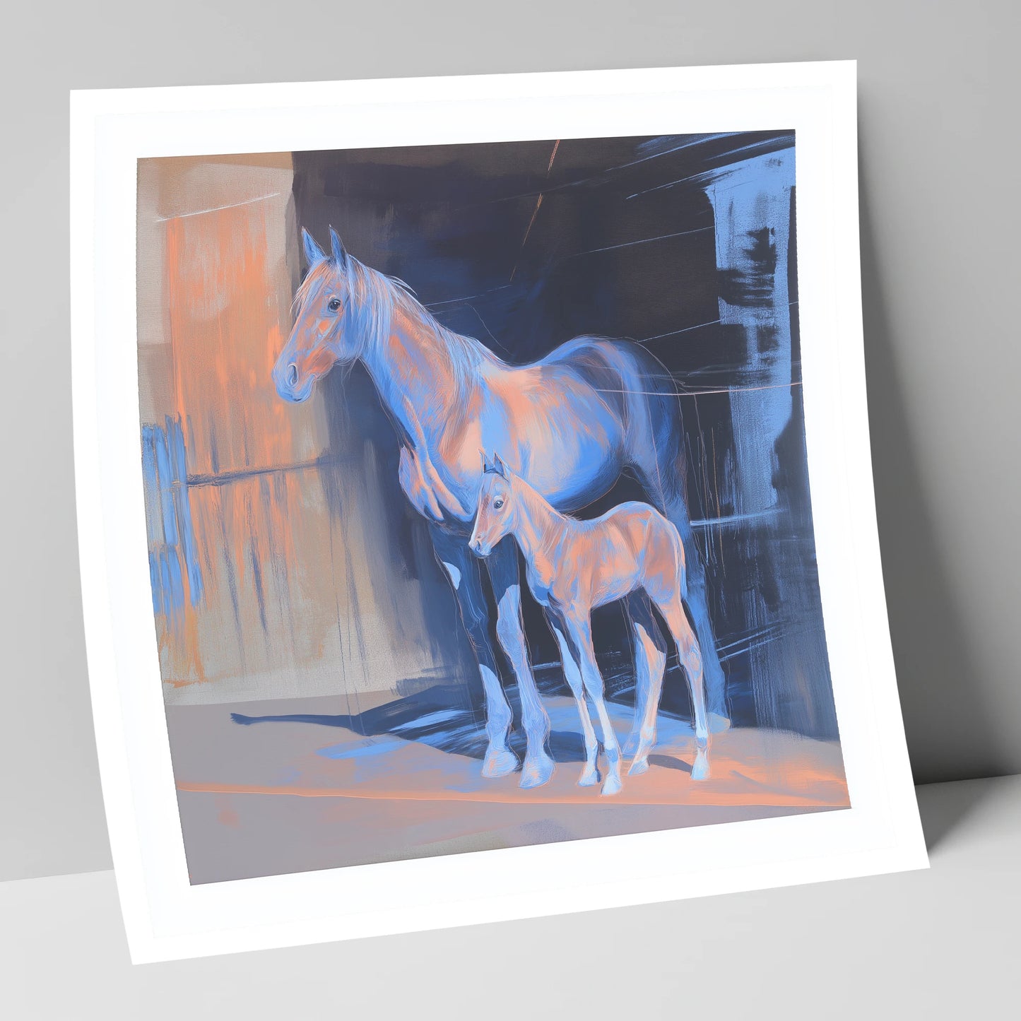 Luminous Mare And Foal mare & foal art print