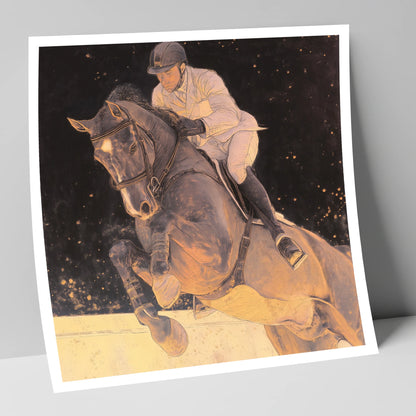 Stardust Showjumper show jumping horse art print