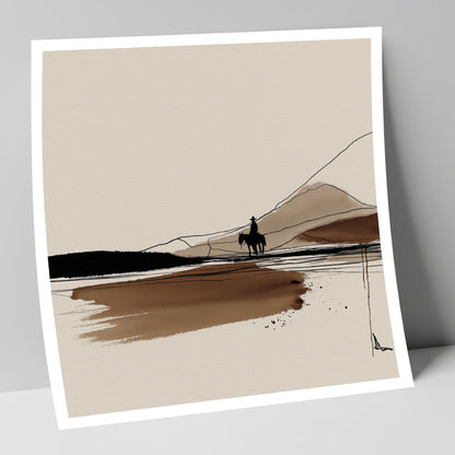 Frontier Silhouette western horse art print
