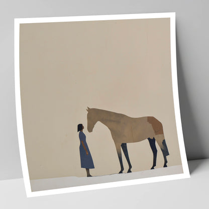 Silent Conversation horse & rider art print