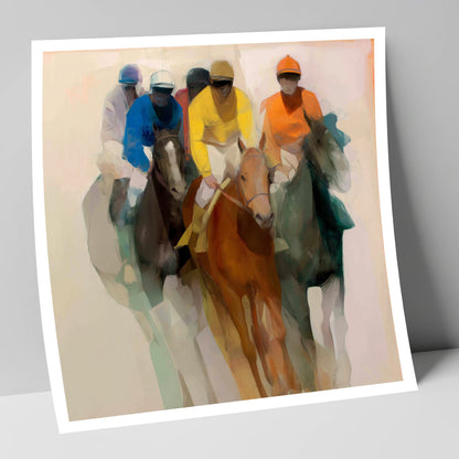 The Front Runners racing horse art print