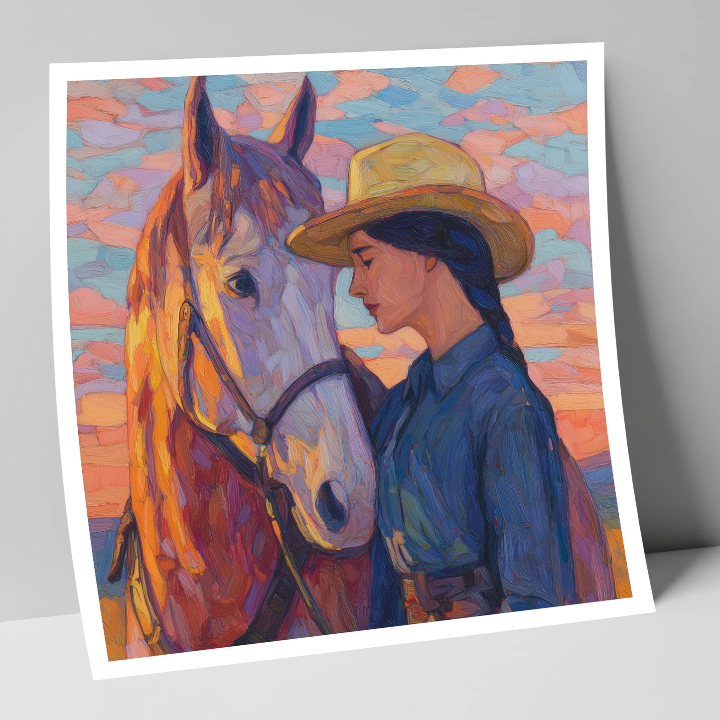 The Sundown Bond horse & rider art print