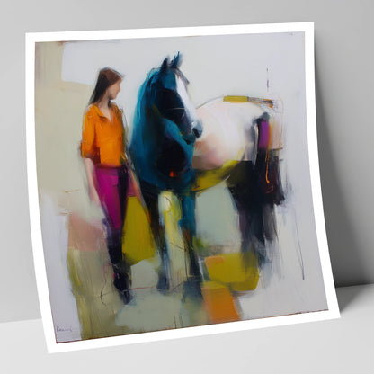 The Colour of Connection horse & rider art print