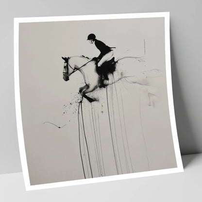 Airborne Elegance show jumping horse art print