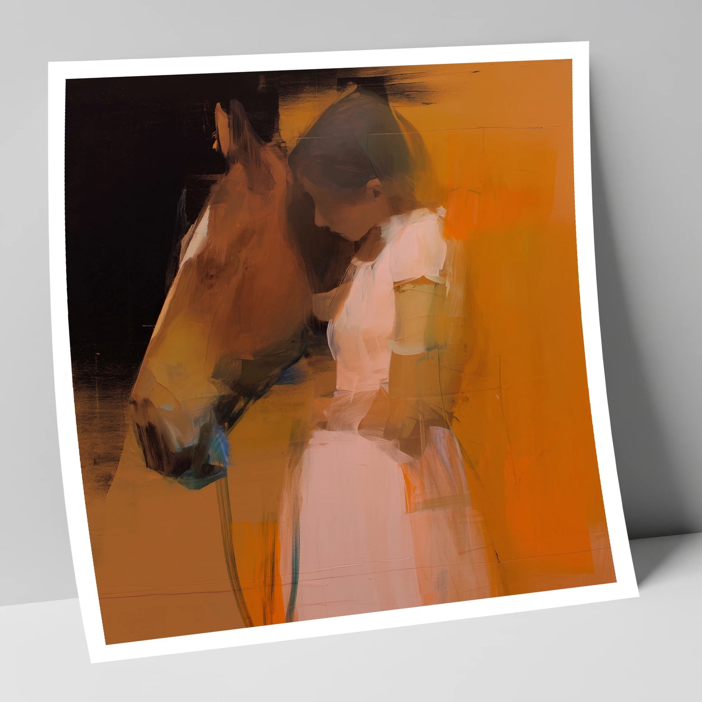A Quiet Connection horse & rider art print