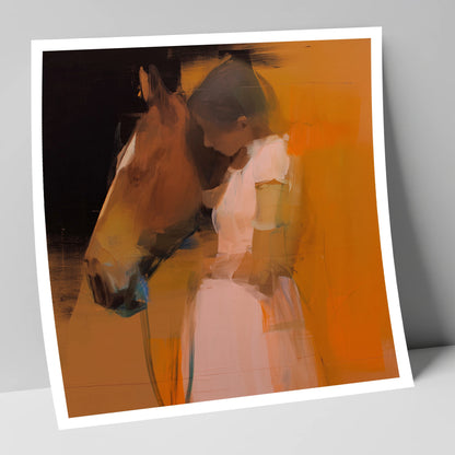 A Quiet Connection horse & rider art print