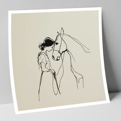 The Gentle Bond horse & rider art print
