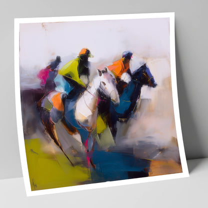 The Vibrant Chase racing horse art print