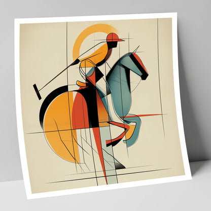 Structured Polo Strike polo horse art print