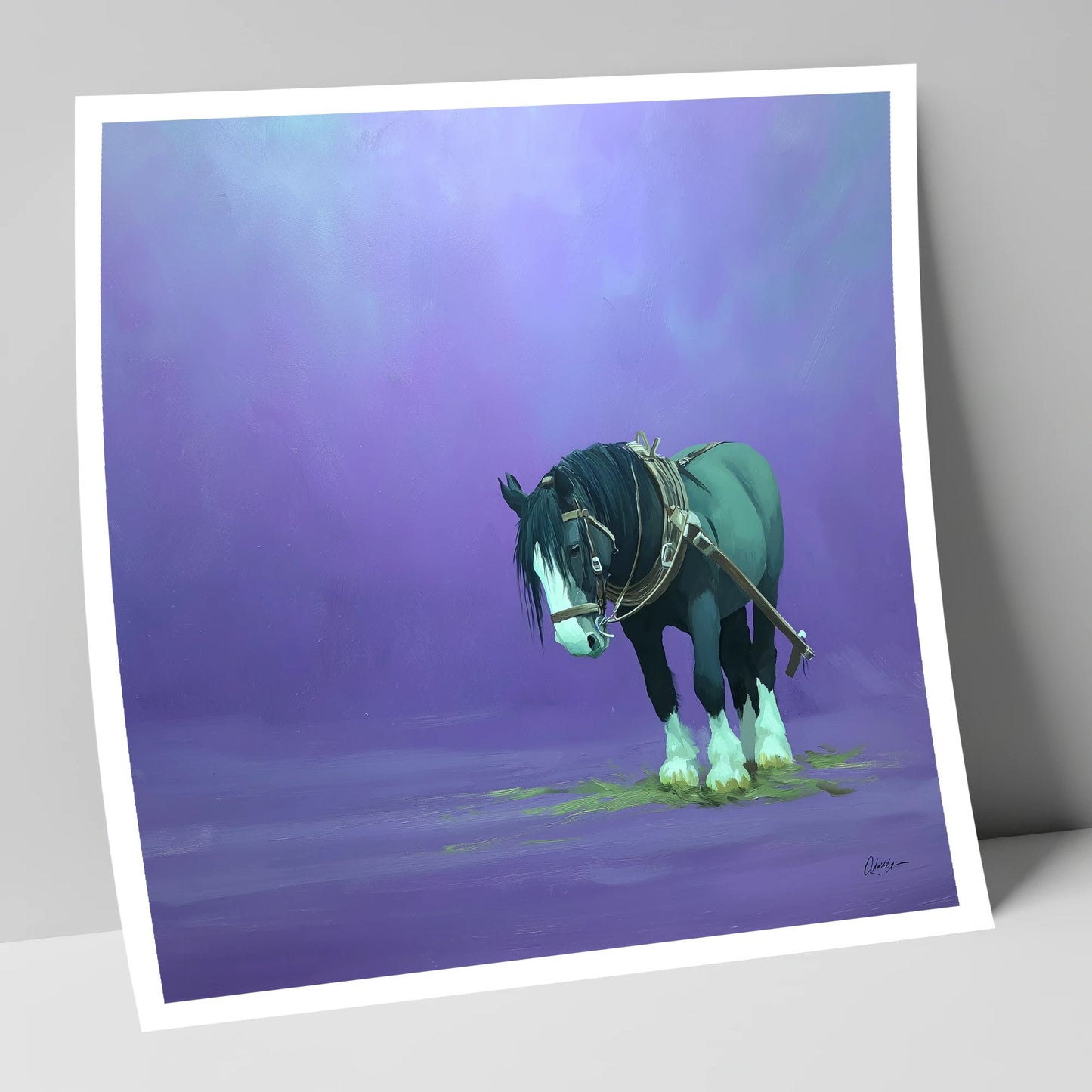 Twilight Rest working horse art print