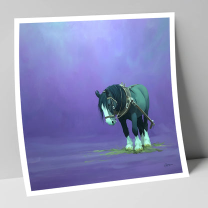 Twilight Rest working horse art print