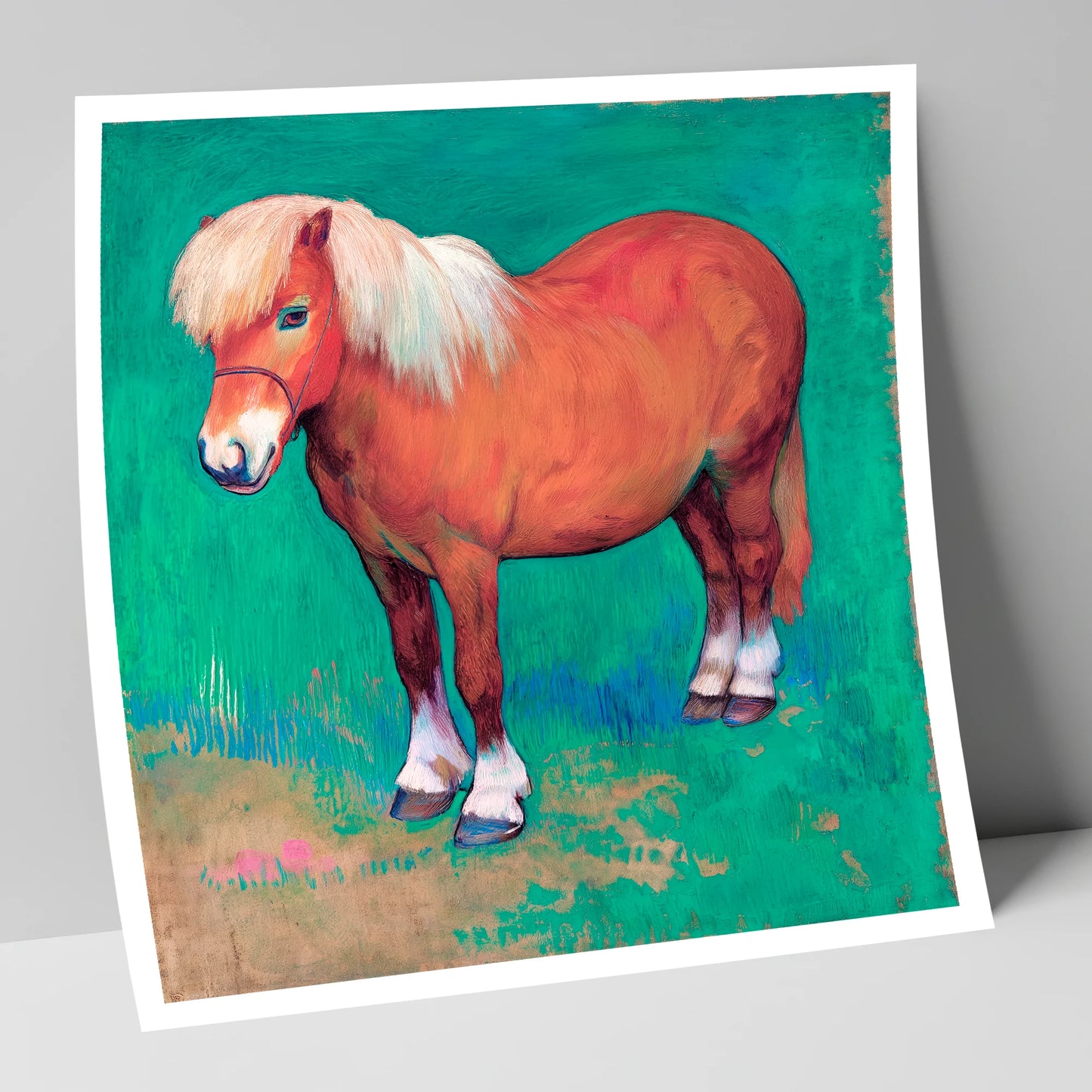Emerald Chestnut Pony horse breed art print