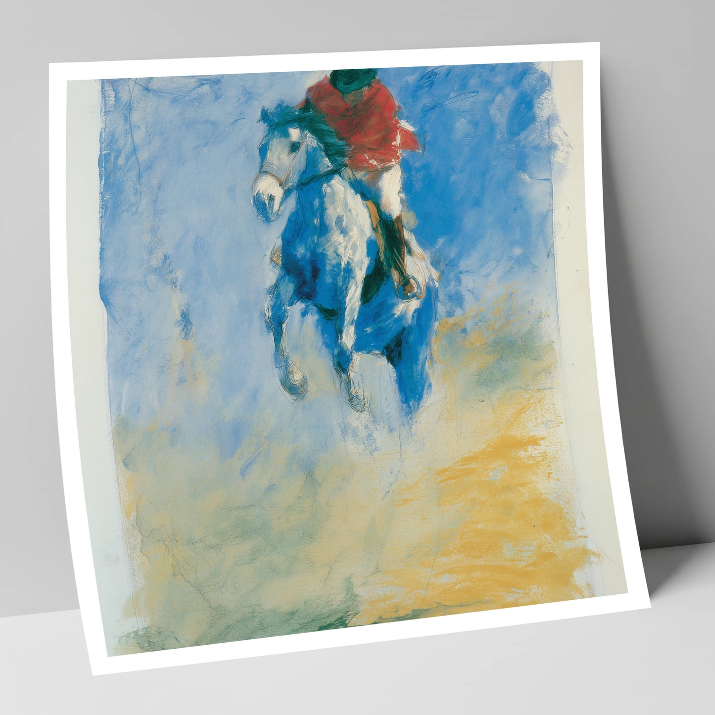 Cerulean Flight show jumping horse art print