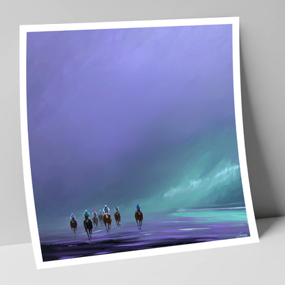 Violet Dawn Gallops racing horse art print
