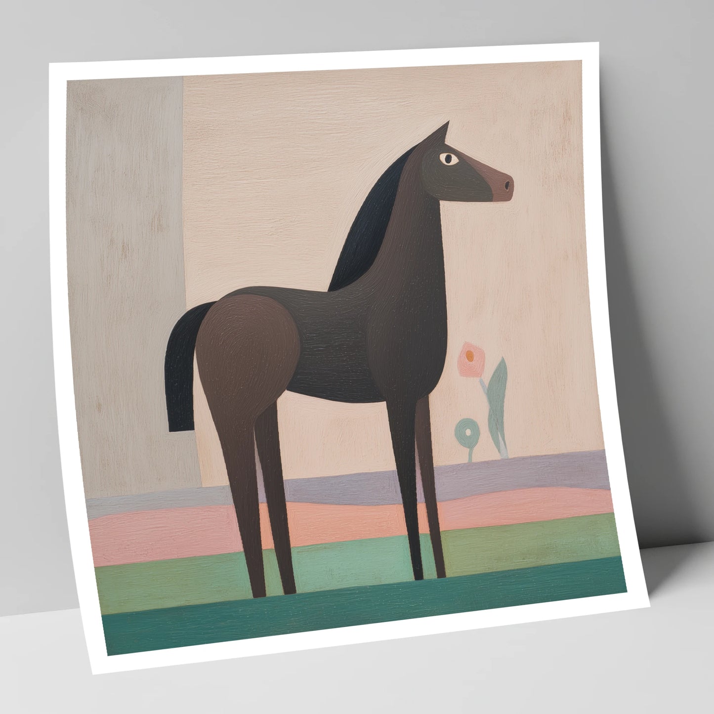 Modernist Equine Profile horse breed art print