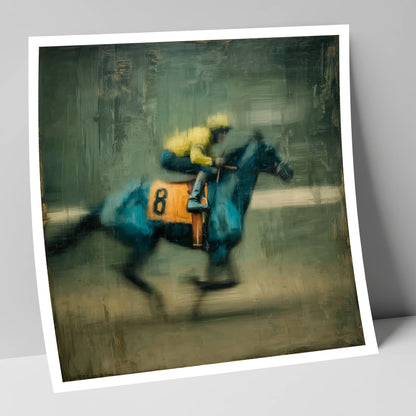 Number Eight at Speed racing horse art print