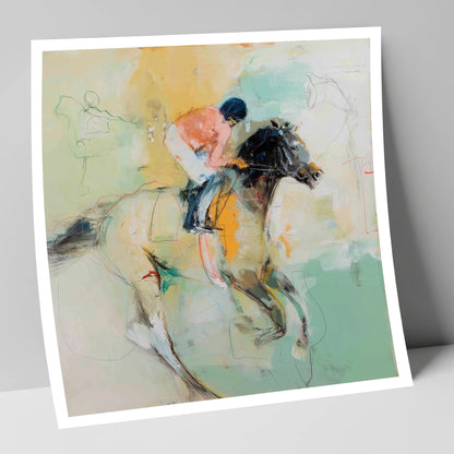 The Driving Finish racing horse art print