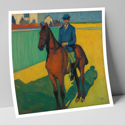 Vivid Morning Exercise racing horse art print