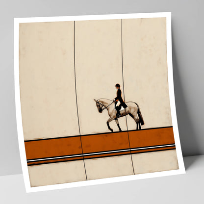 Modern Dressage Silhouette dressage horse art print