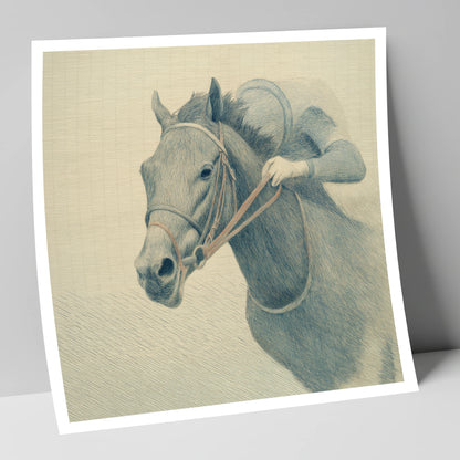 Quiet Precision racing horse art print