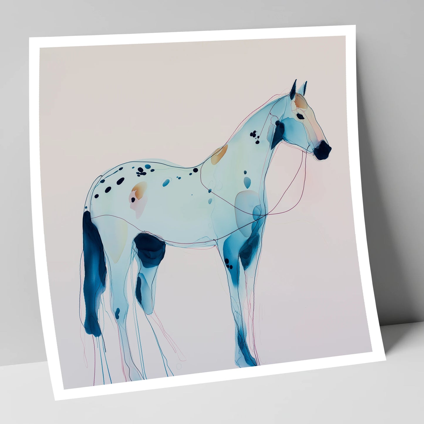 Ethereal Blue Appaloosa horse breed art print