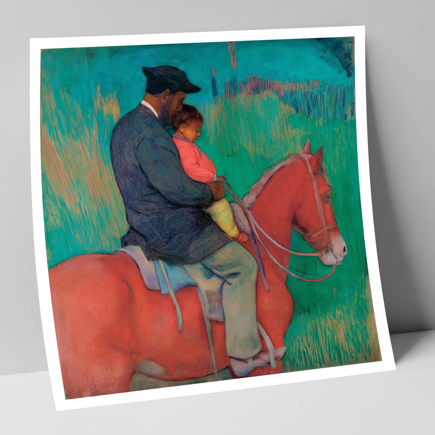 The Shared Ride horse & rider art print