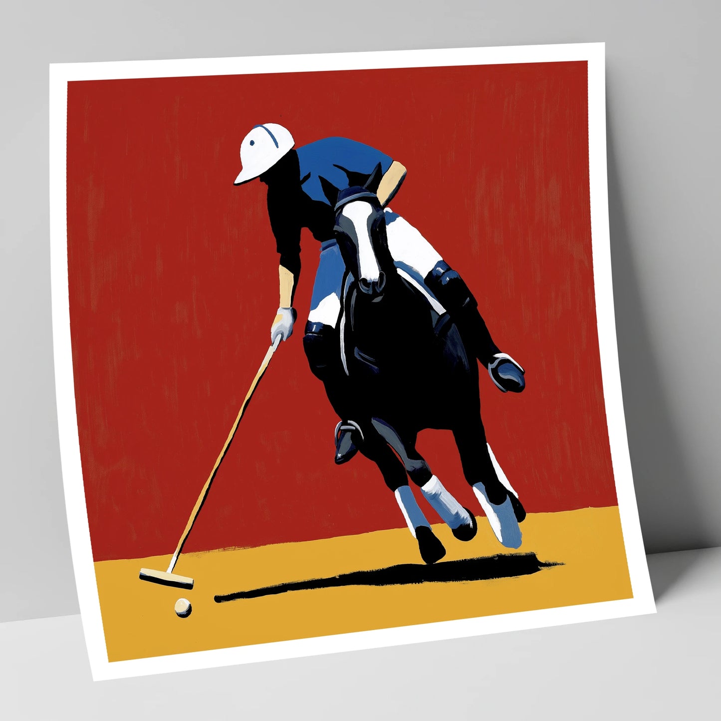The Scarlet Pursuit polo horse art print