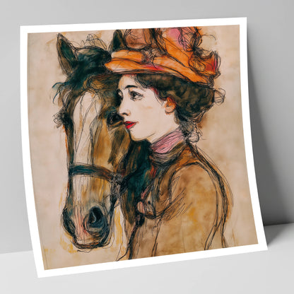 A Shared Silence horse & rider art print