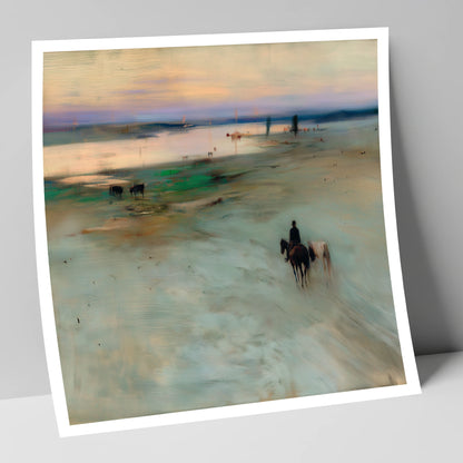 Across the Evening Sands horse landscape art print