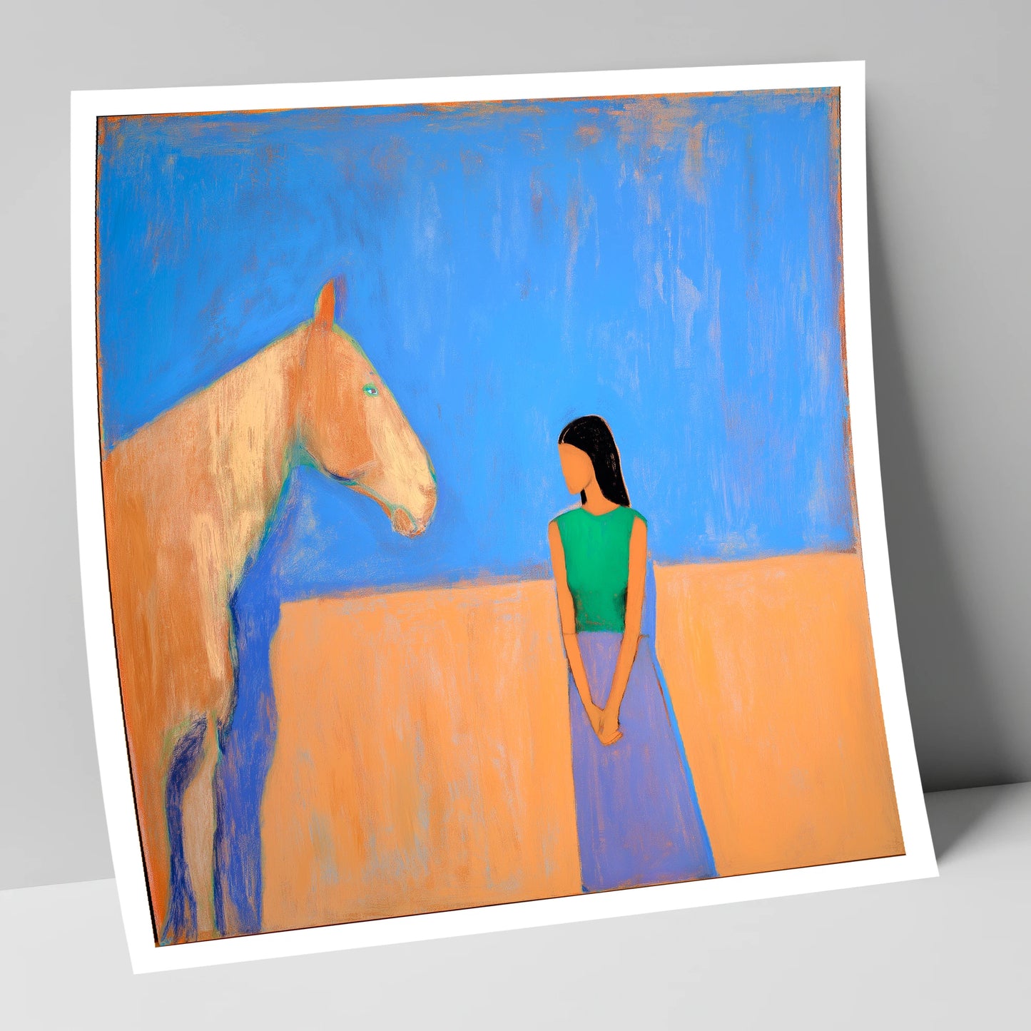 Silent Understanding horse & rider art print