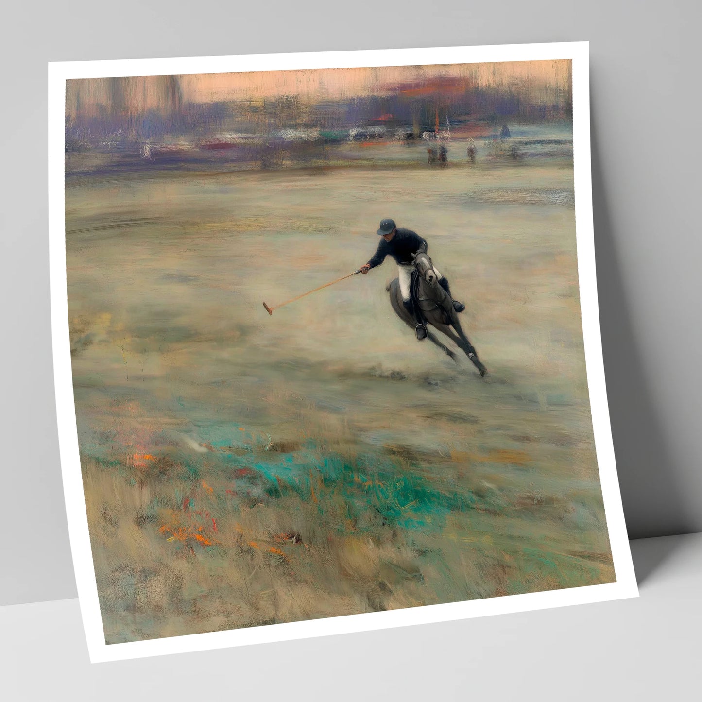 Twilight Chukka polo horse art print