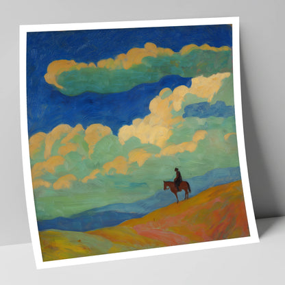 Beneath the Vibrant Heavens horse landscape art print