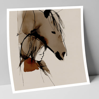The Quiet Bond horse & rider art print