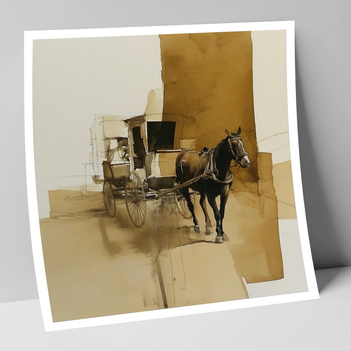 Timeless Carriage Horse working horse art print
